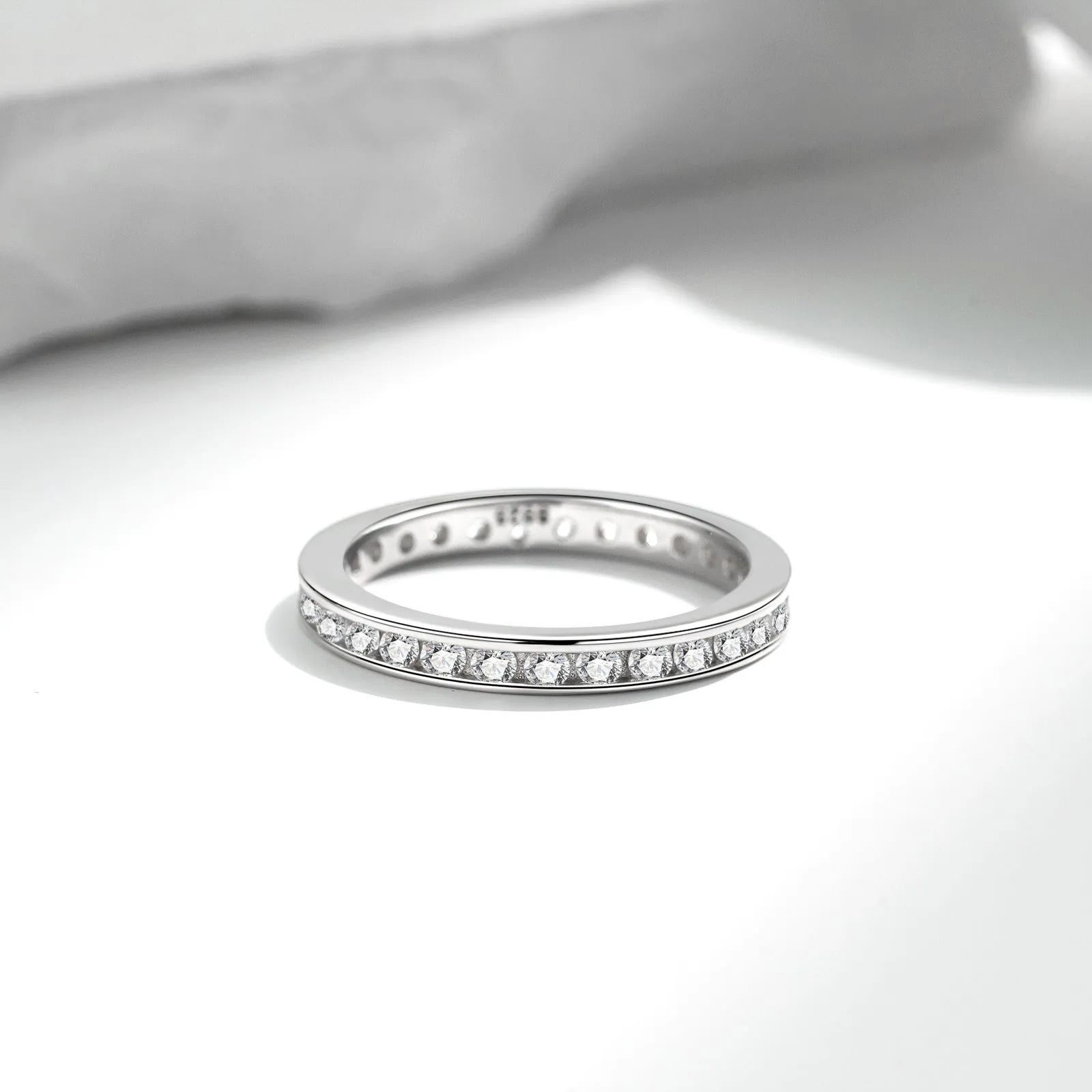 1 Carat TW Round Cut Channel Set Full Eternity Wedding Band Ring