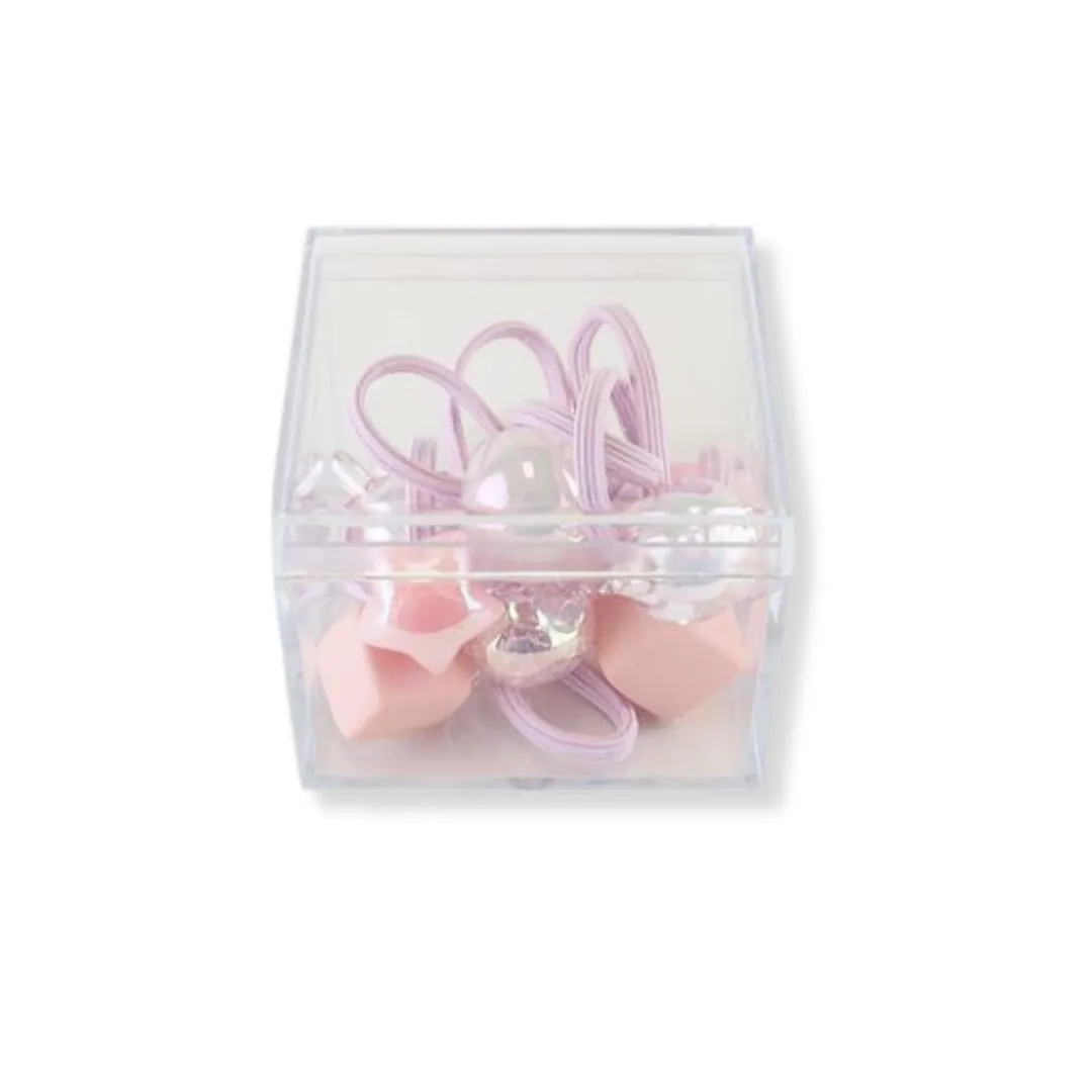 10pcs Mix Elastic Hair Ties - Pink