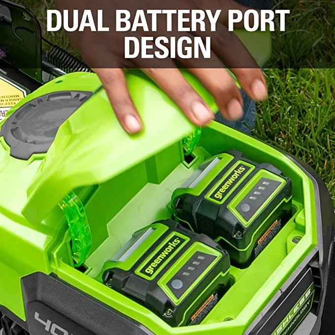 40V 21" Cordless Battery Brushless Push Lawn Mower w/ 5.0Ah USB Battery & Charger