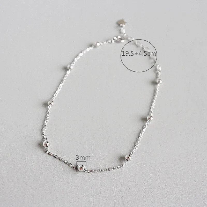 925 Sterling Silver Anklet bracelet