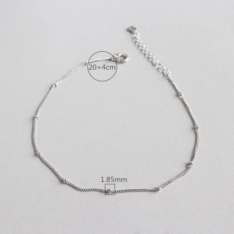 925 Sterling Silver Anklet bracelet