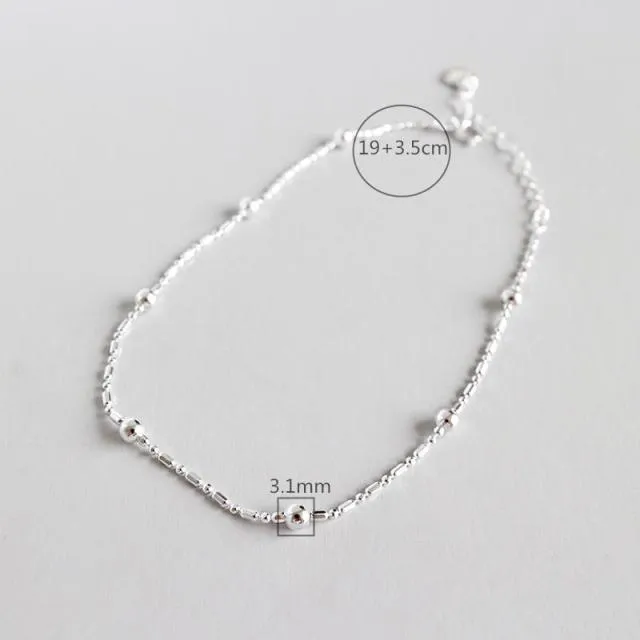 925 Sterling Silver Anklet bracelet