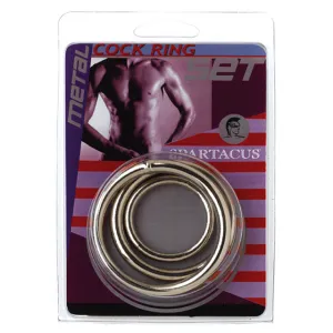 A Set of 3 Metal Cock Rings - 3 sizes