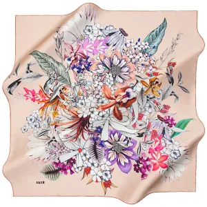 Aker Floral Delight Silk Twill Scarf No. 61