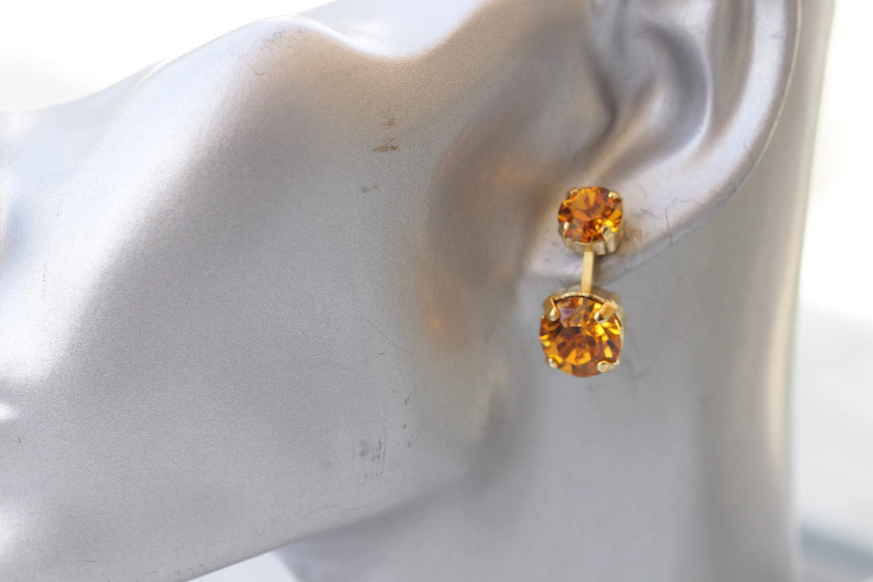 Amber Crystal Earrings