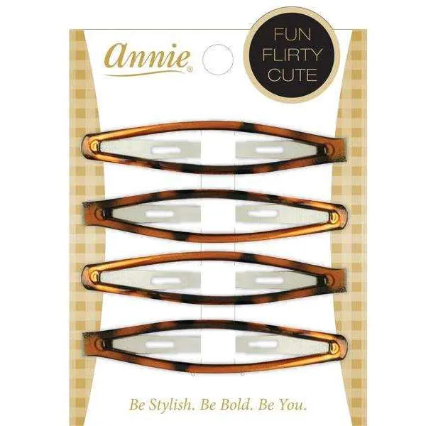 Annie Snap Clip 8.5cm Brown (4)