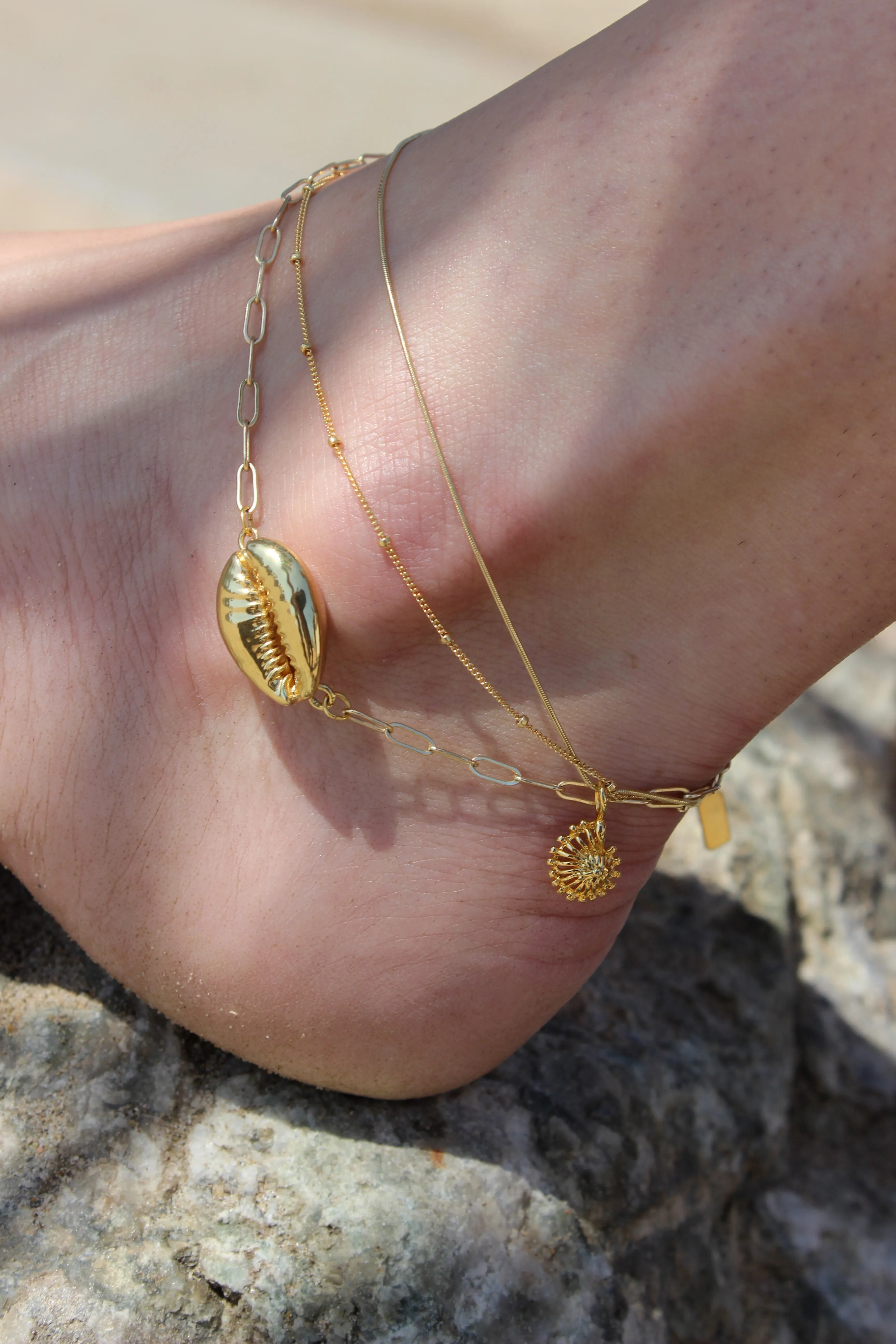 Arise // Anklet, Satellite Chain, Silver or Gold, Quality Jewelry, Summer Anklets // BH-A004