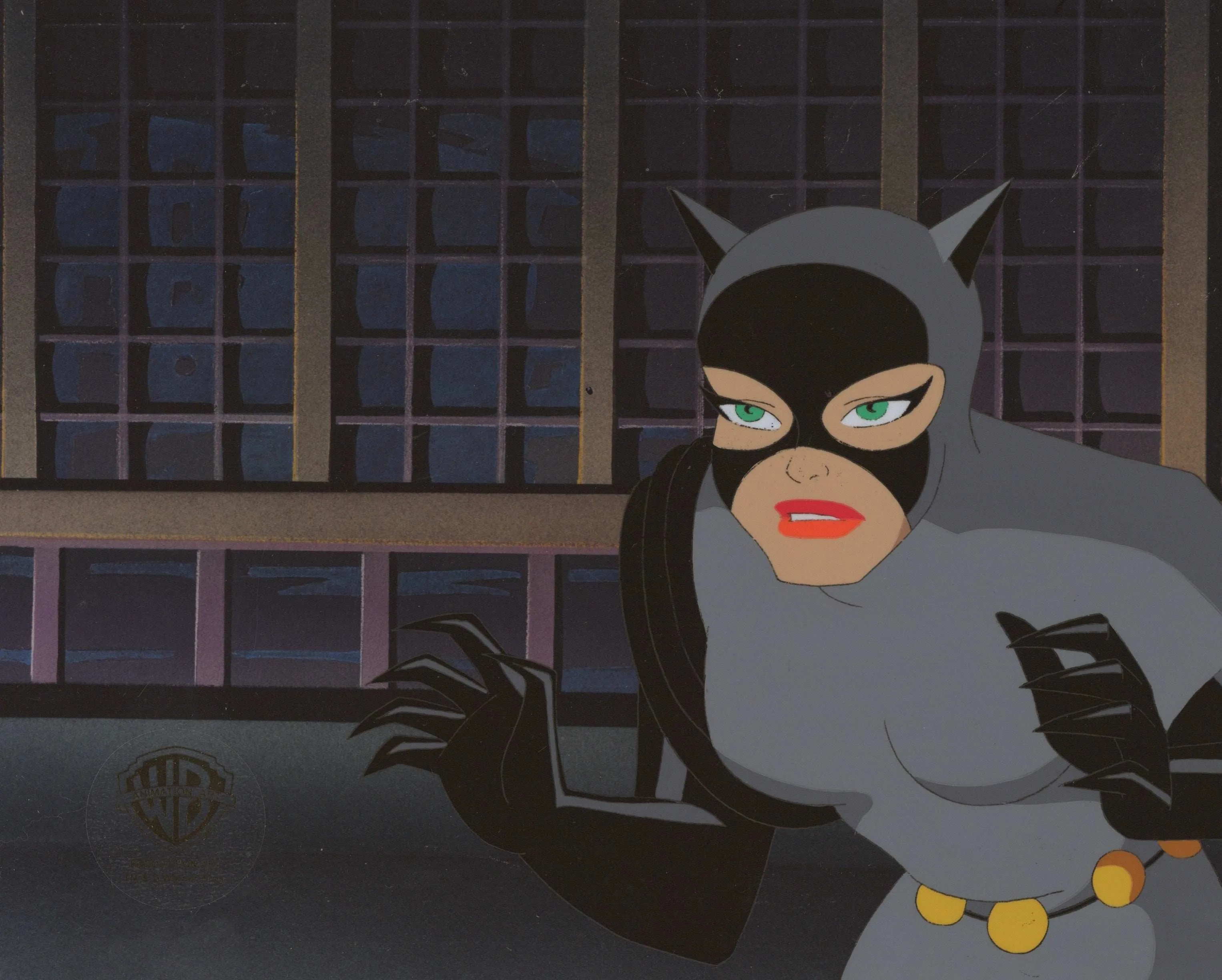 Batman The Animated Series Original Production Cel: Catwoman with Framing