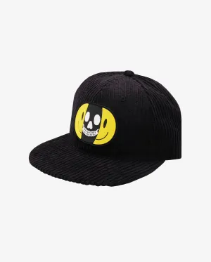 BOB Two Faced Cord Hip Hop Cap - Black