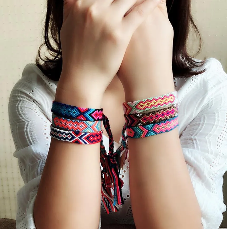 Bohemian Handmade Woven Rope Friendship Bracelets