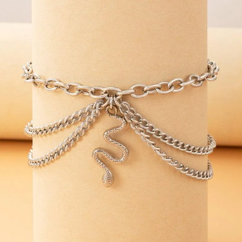 Boho Gold Silver Chain Anklet