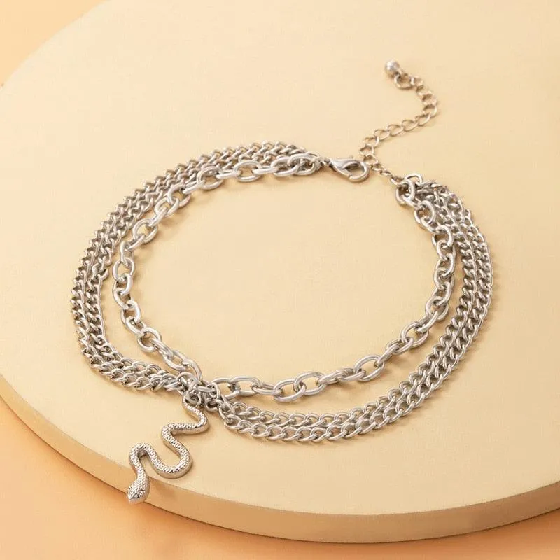 Boho Gold Silver Chain Anklet