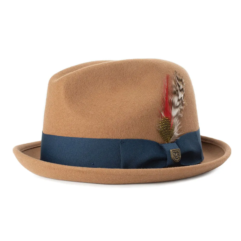 Brixton Hats Gain Trilby Hat - Light Tan