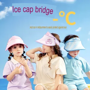 Children's Ice Hat Sun Hat Summer Empty Top Hat Sun Hat Children's Anti-UV Beach Sun Hat