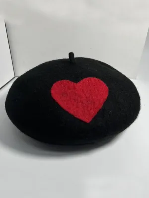 Crush On You Heart Beret Hat