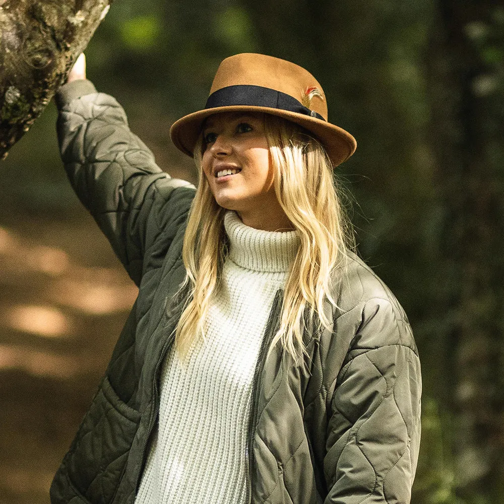 Crushable Blues Trilby Hat - Pecan