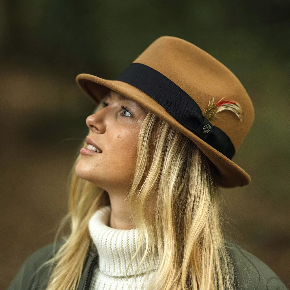 Crushable Blues Trilby Hat - Pecan