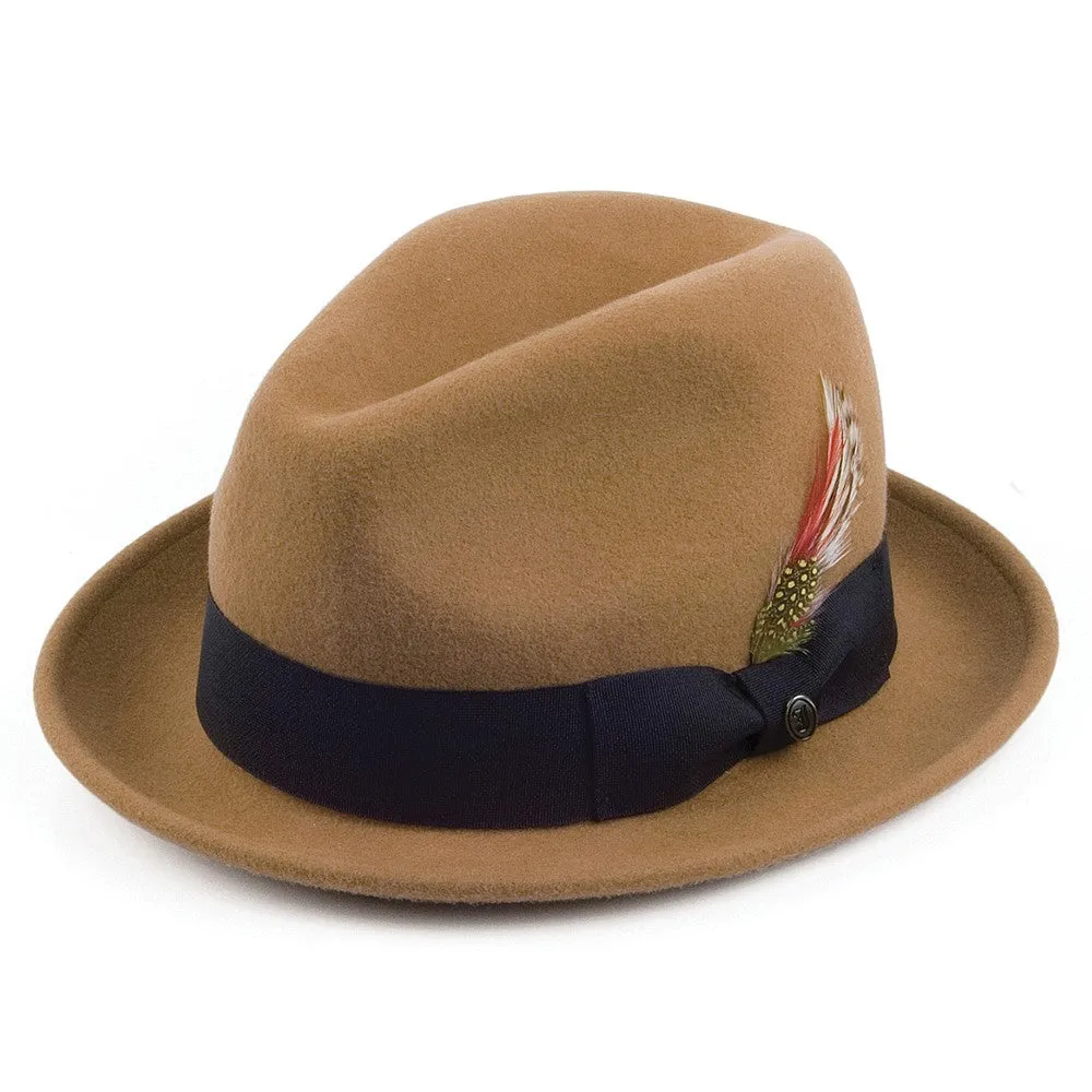 Crushable Blues Trilby Hat - Pecan