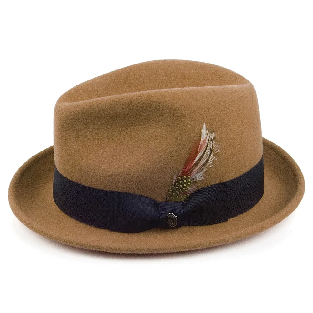 Crushable Blues Trilby Hat - Pecan