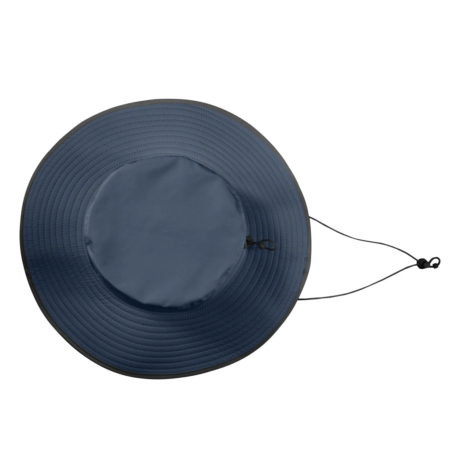 dark blue print 2 Wide Brim Bucket Hat