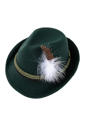 Dark Green Oktoberfest Trilby Hat