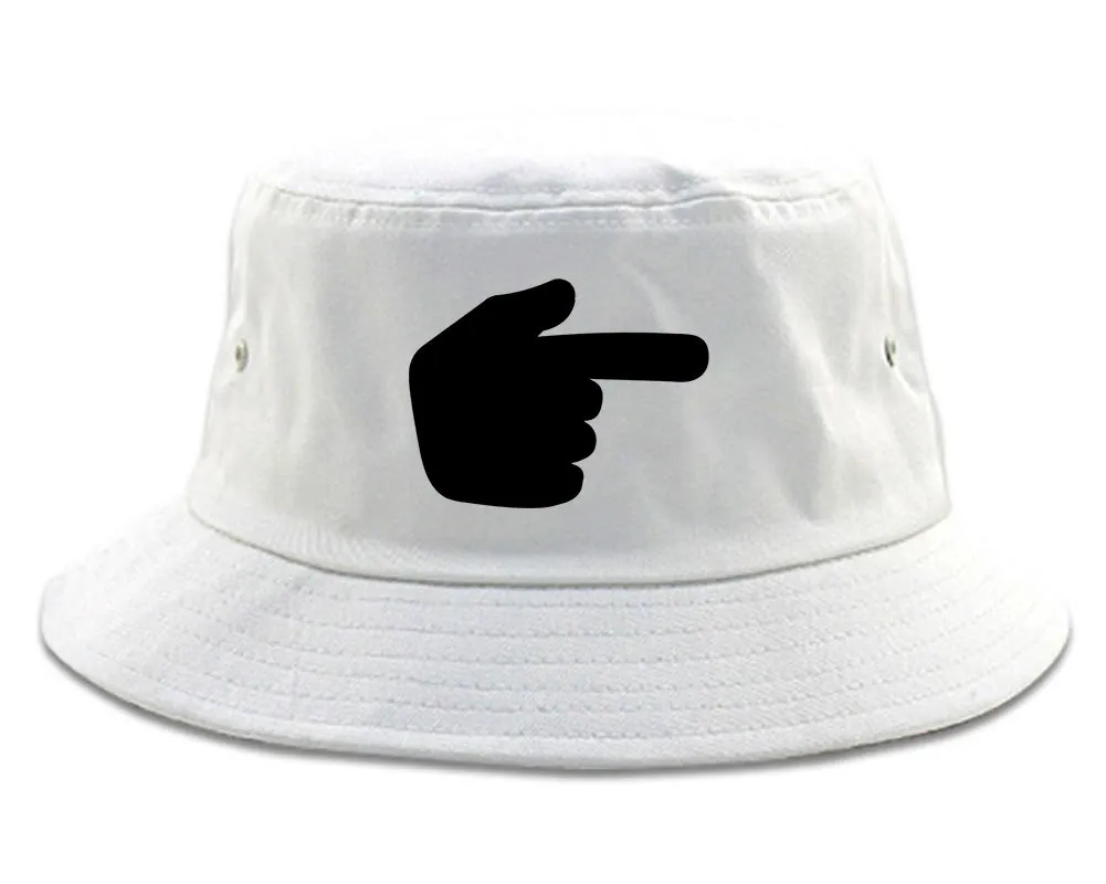 Datway Pointing Finger Chest Mens Bucket Hat