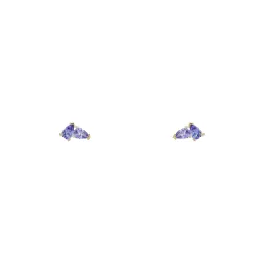 Double Pear Iolite Stud Earrings