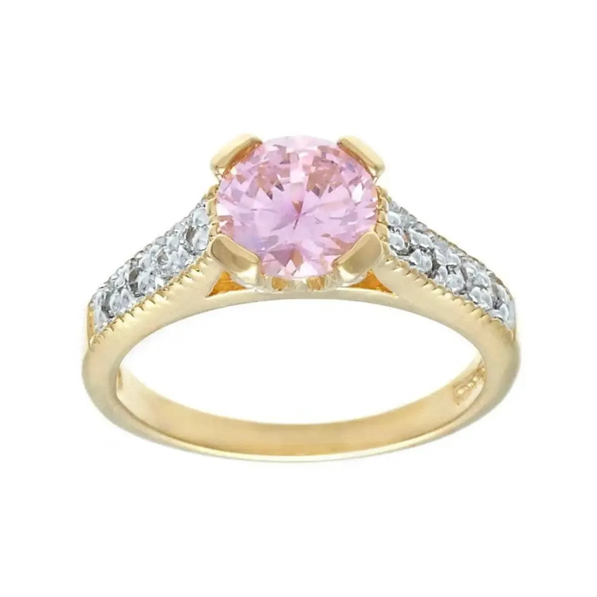 Enchanting Pink Cubic Zirconia Commitment Ring