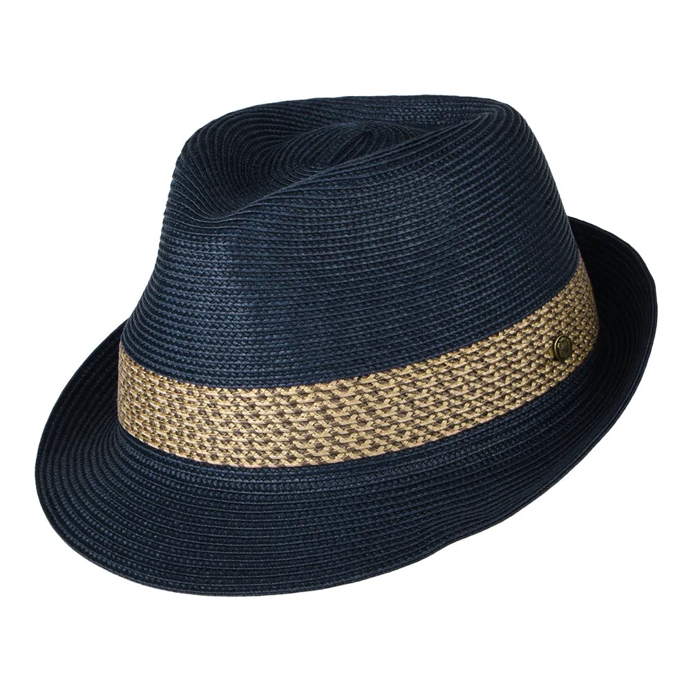 Failsworth Hats Milan Trilby Hat - Navy Blue