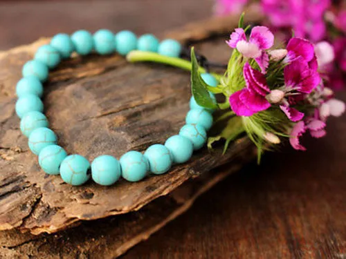 Faux Turquoise Tibetan Wrist Mala