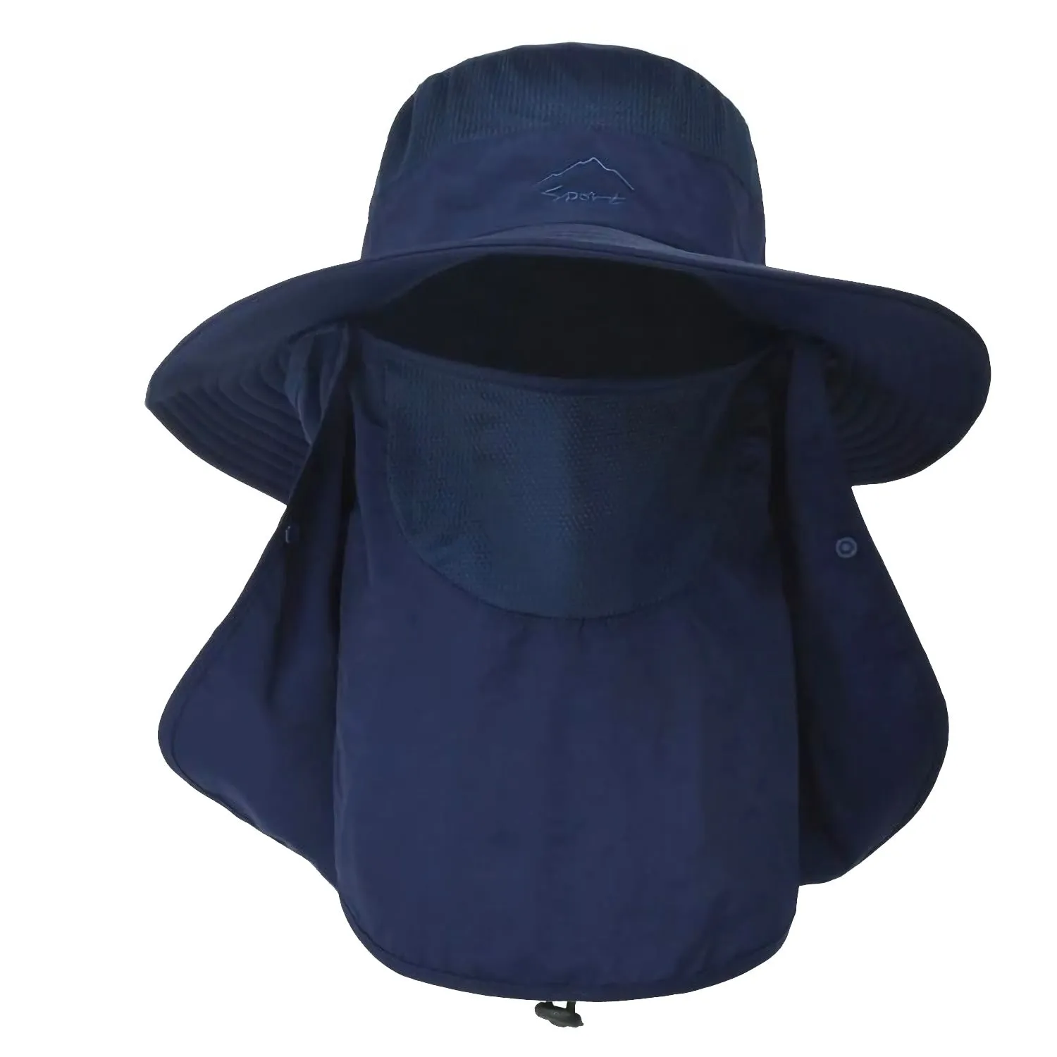 Fishing Bucket Hat Wide Brim Breathable Unisex Hat Sunlight-proof Removable Neck Face Fishing Cap For Fishing Hiking Traveling