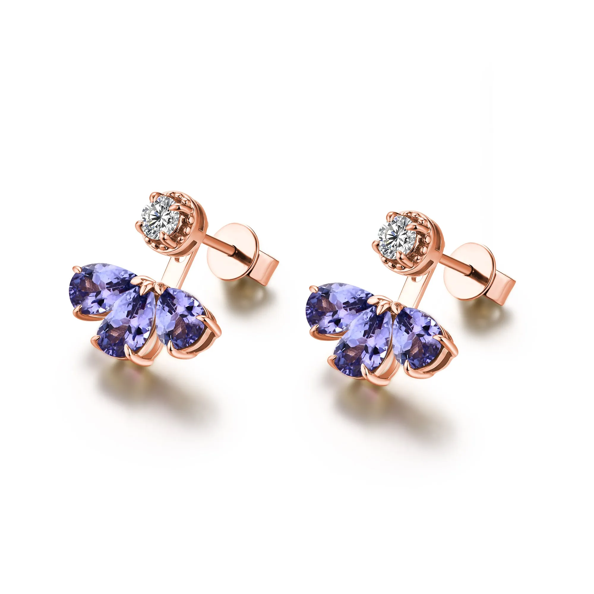 Floral Tanzanite Earrings