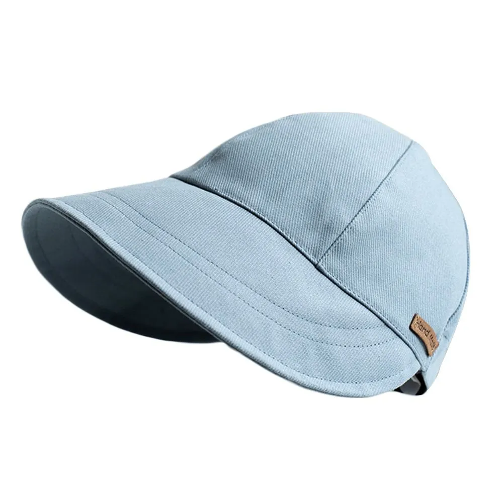 Foldable Wide Brim Sun Hat Drawstring Adjustable Caps for Men Women Beach Hats Summer Quick-drying Visors Fisherman Cap