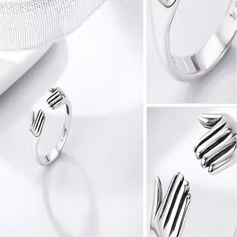 Funki Buys | Rings | Men's Women's 925 Sterling Silver Hug Ring