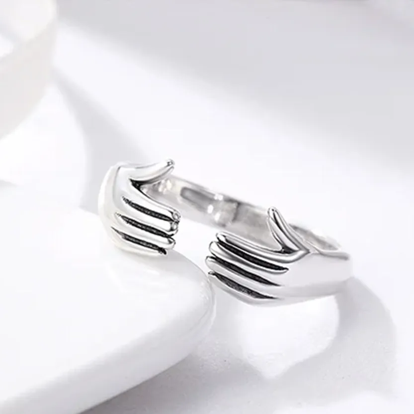 Funki Buys | Rings | Men's Women's 925 Sterling Silver Hug Ring