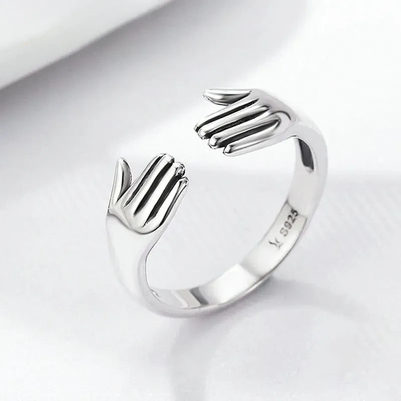 Funki Buys | Rings | Men's Women's 925 Sterling Silver Hug Ring