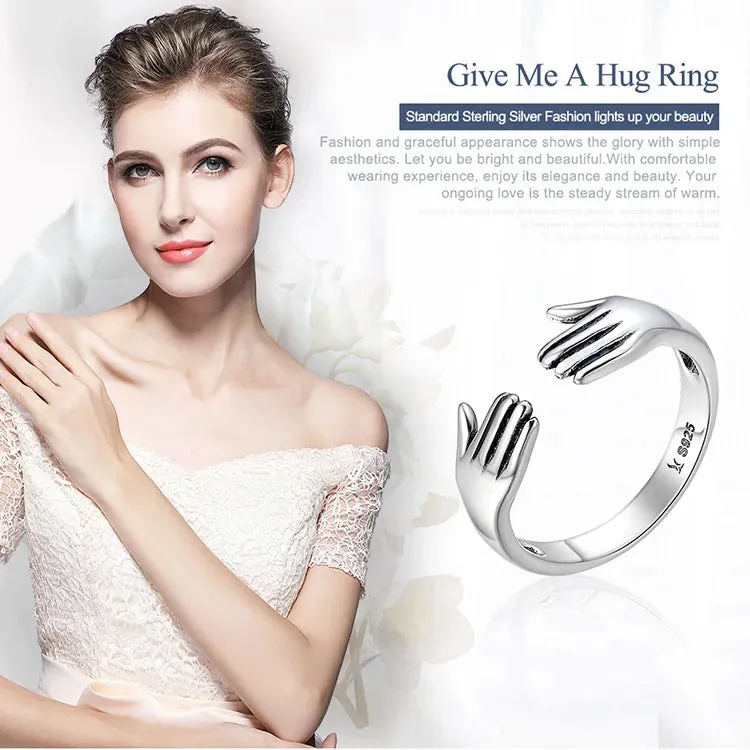 Funki Buys | Rings | Men's Women's 925 Sterling Silver Hug Ring