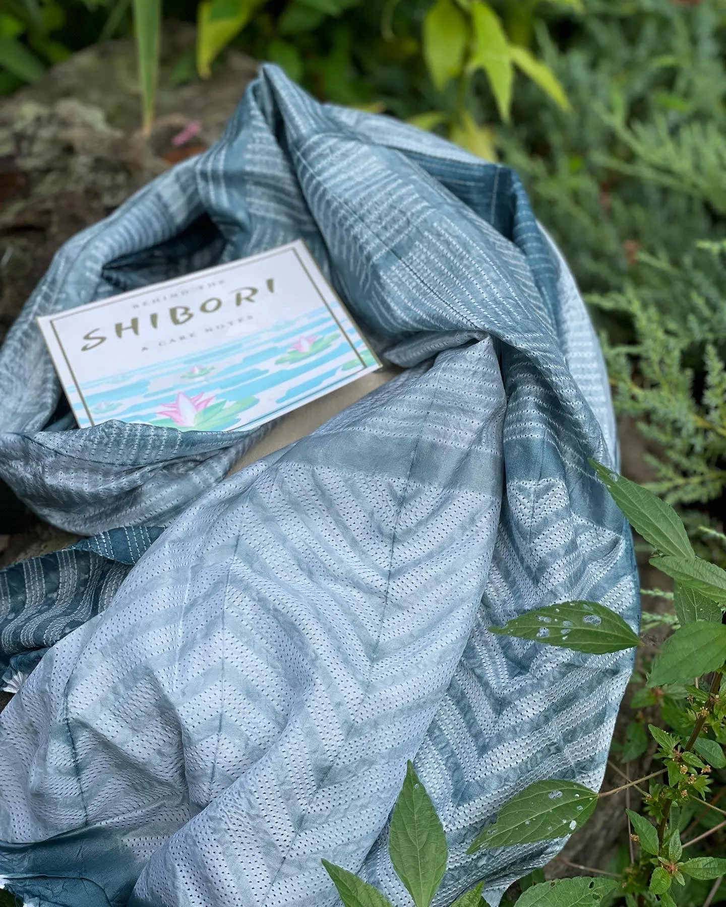 Gift Box: Silk Shibori Scarf and Cashmere Beige Solid Scarf