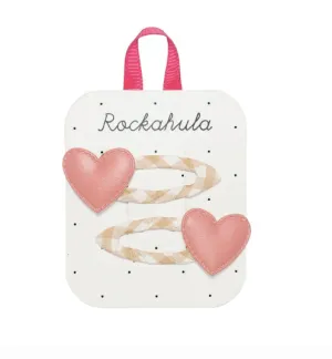 Gingham Heart Clips - Rockahula