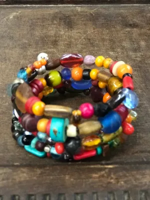 Glass beaded bracelet