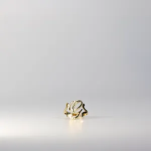 Gold Cursive Initial "G" Ring