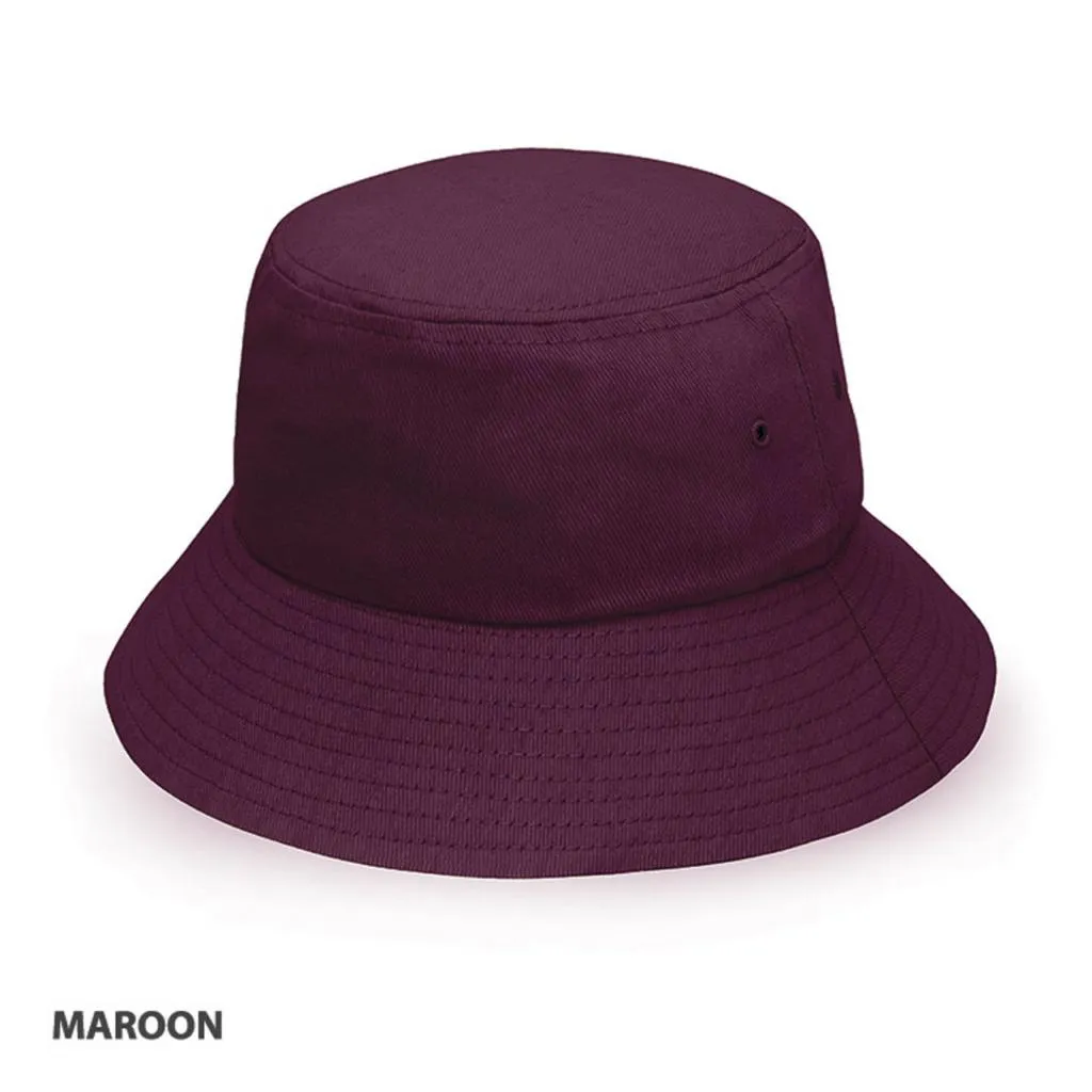 Grace Collection AH715 Heavy Brushed Cotton Bucket Hat w/ Logo  -1000 QTY