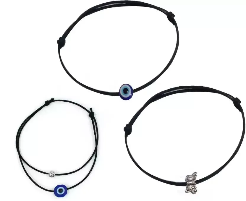 Gurjari Jewellers Cotton Dori Anklet (Pack of 3)