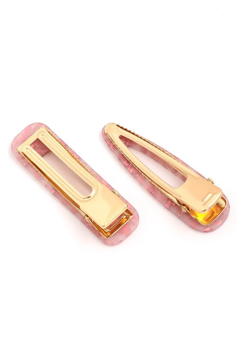 HA011 Acrylic Clips Pink