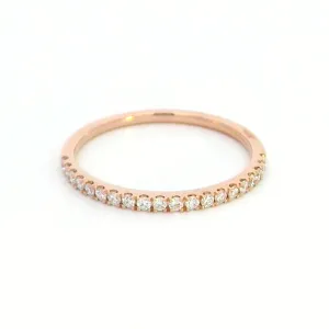 Half Eternity Diamond Ring in 18K Rose Gold | 0.23 Carats of Elegant Sparkle