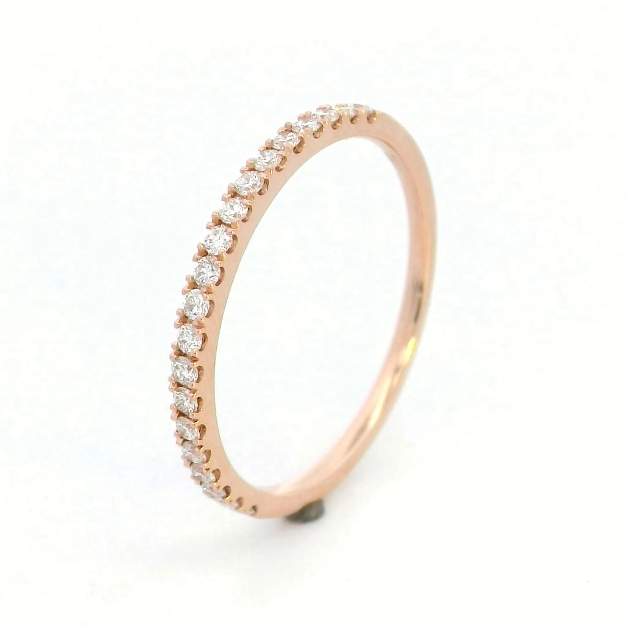 Half Eternity Diamond Ring in 18K Rose Gold | 0.23 Carats of Elegant Sparkle