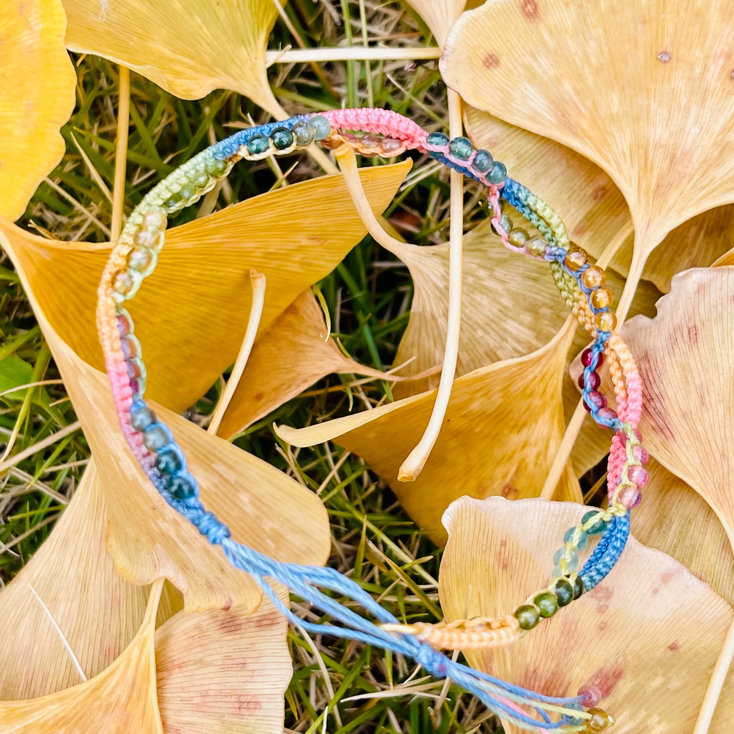 Handcrafted Tourmaline Colorful Decorative Energy Bracelets💎