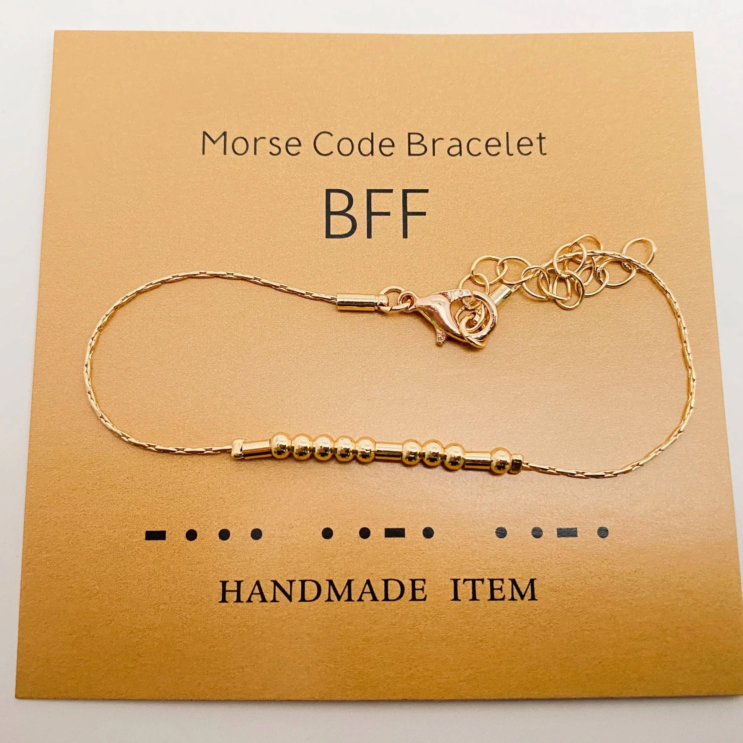 Handmade Golden Morsecode Bracelet