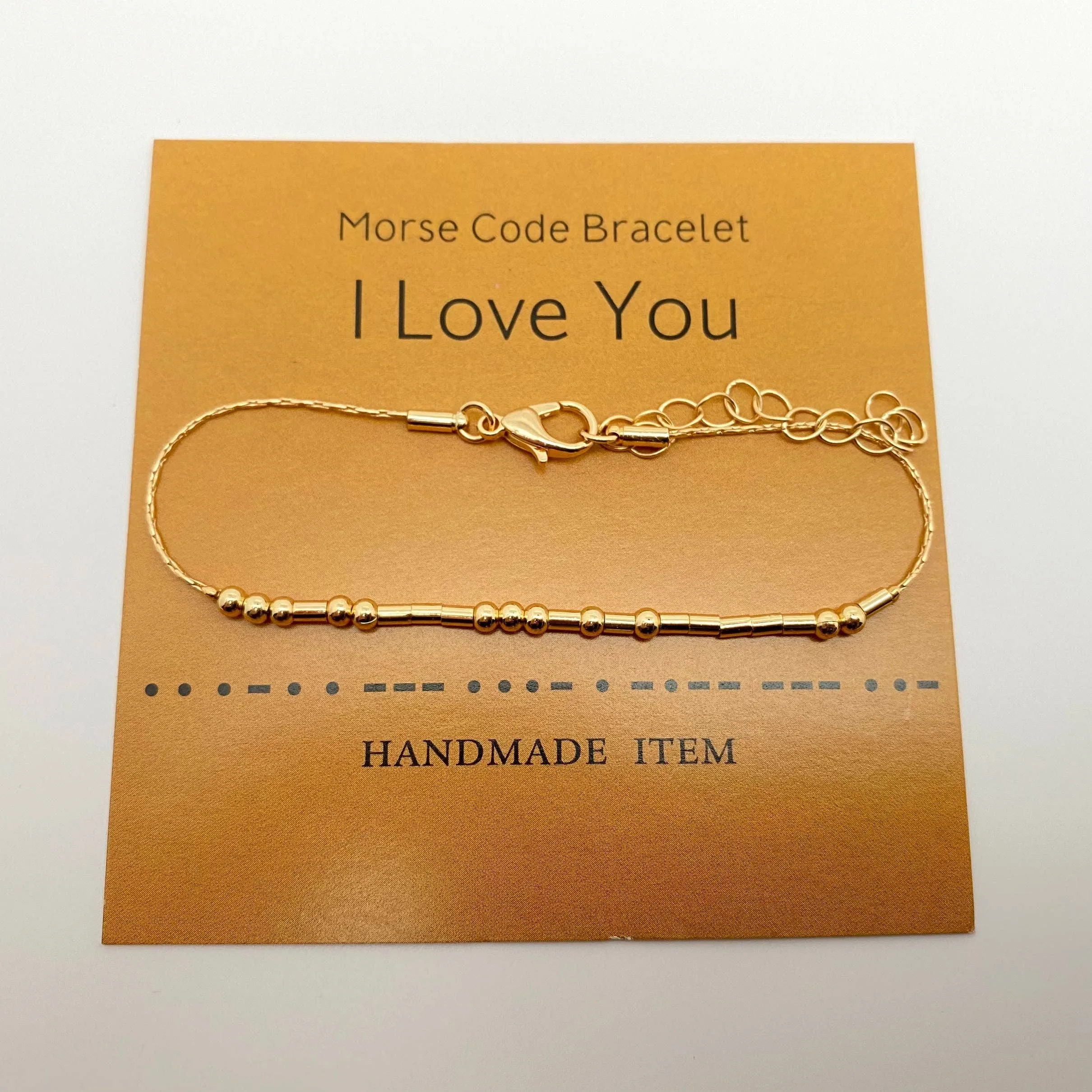 Handmade Golden Morsecode Bracelet