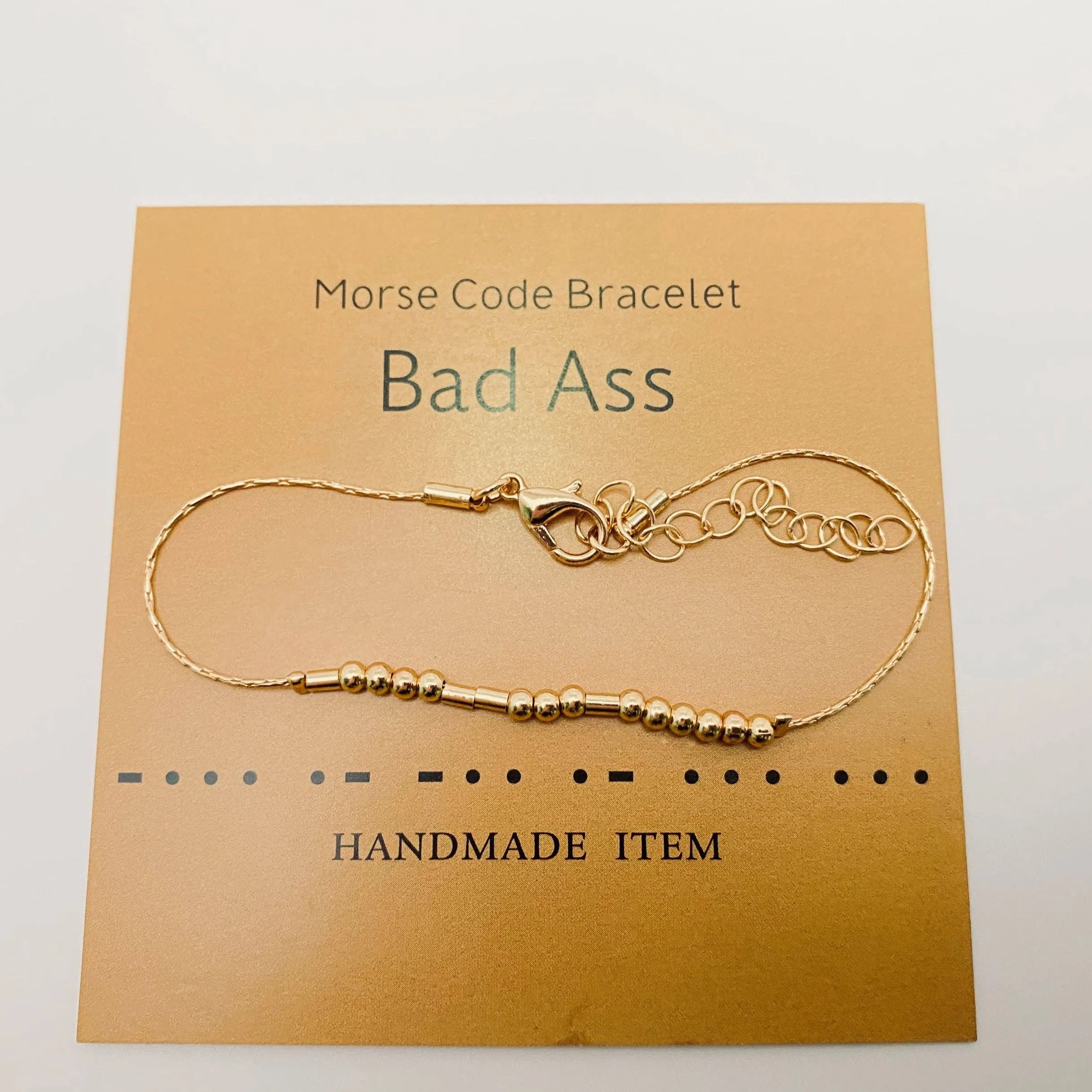 Handmade Golden Morsecode Bracelet